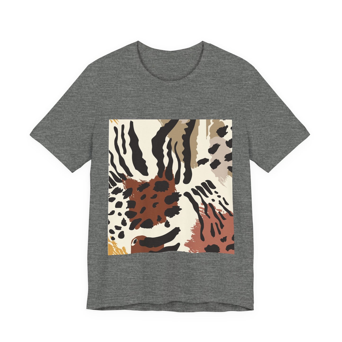 Wild Print Unisex Tee, Trendy Casual Shirt, Animal Print Tee, Everyday Wear, Birthday Gift, Summer Style