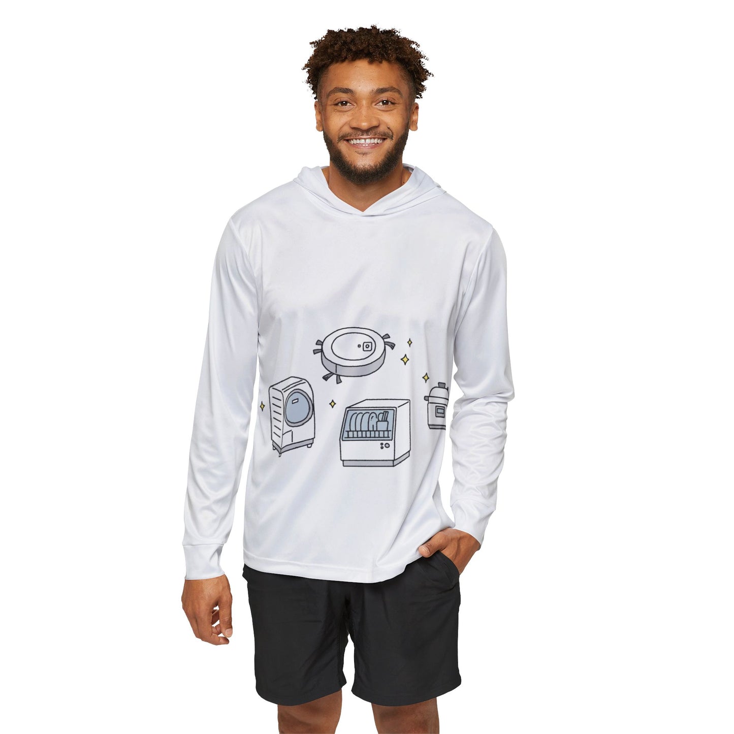 Whimsical Home Appliance Men's Hoodie, Cozy Sportswear, Unique Gift for Him, Funny Hoodie, Activewear for Any Occasion