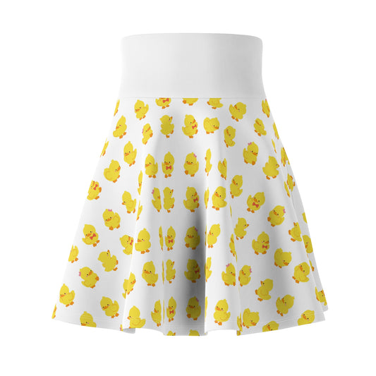 Cute Duckling Women's Skater Skirt, Fun Party Skirt, Spring Fashion, Summer Outfit, Easter Celebration, Casual Wear