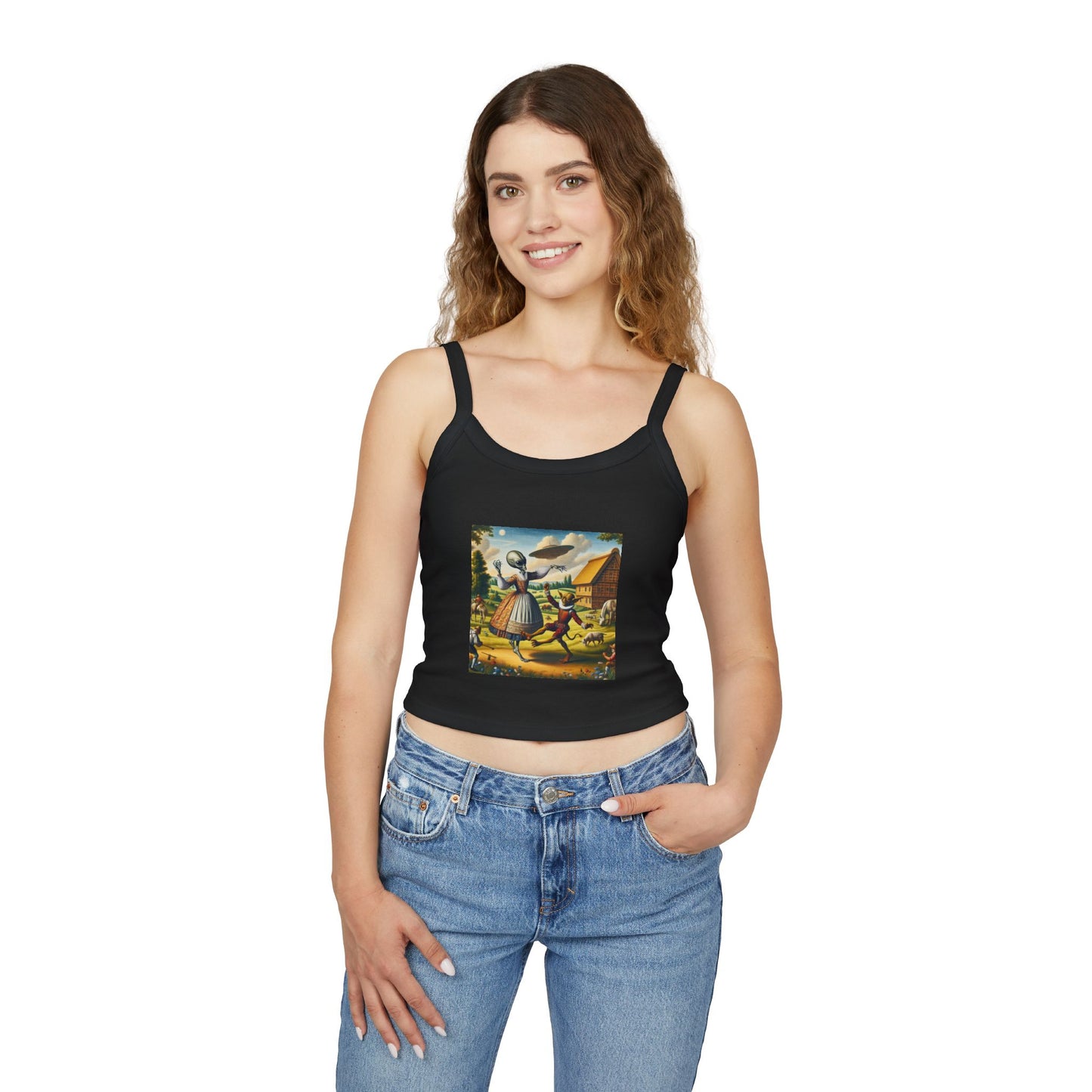 Whimsical Illustrated Tank Top, Boho Summer Shirt, Vintage Art Apparel, Gift for Art Lovers, Cute Festival Top, Unique Casual Wear