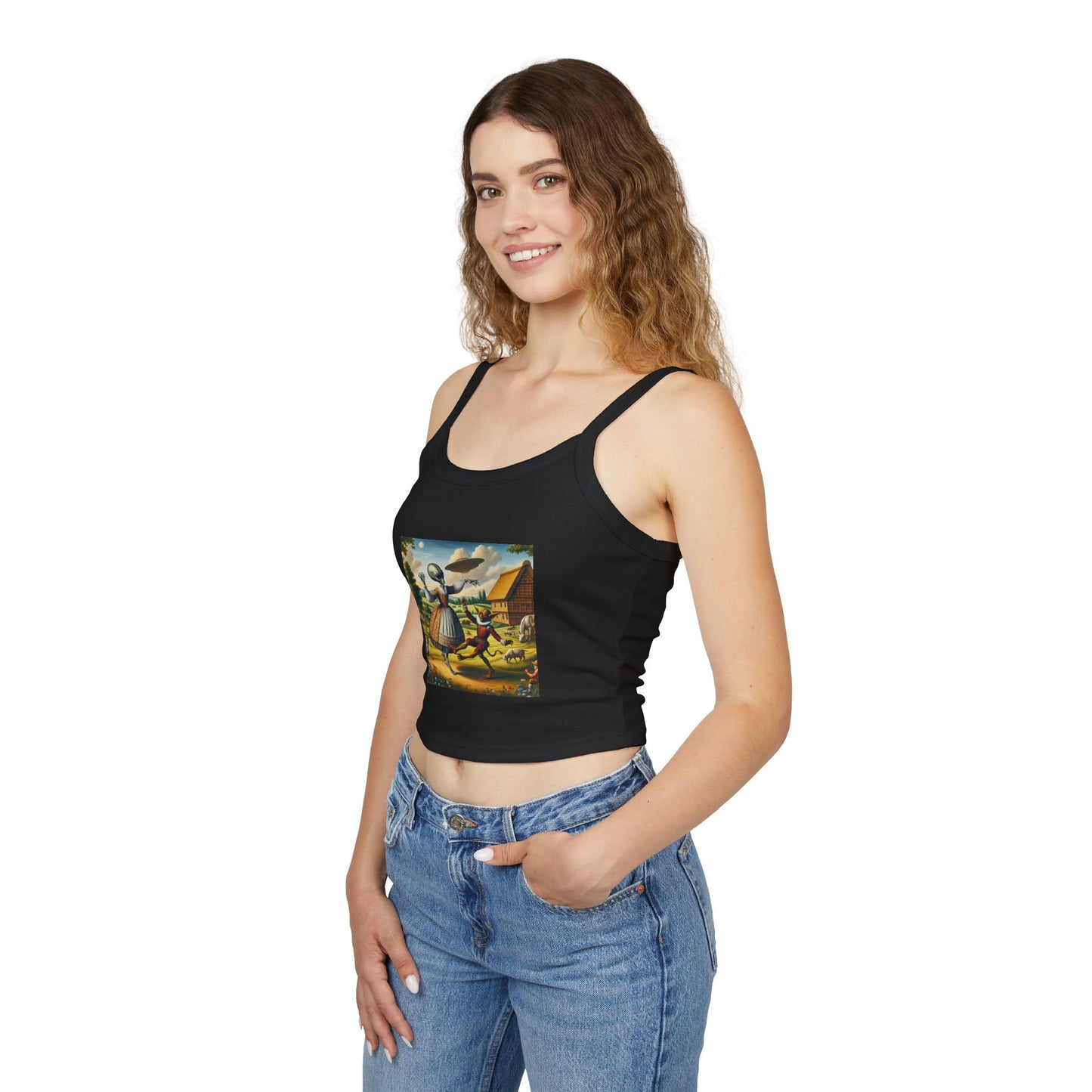 Whimsical Illustrated Tank Top, Boho Summer Shirt, Vintage Art Apparel, Gift for Art Lovers, Cute Festival Top, Unique Casual Wear