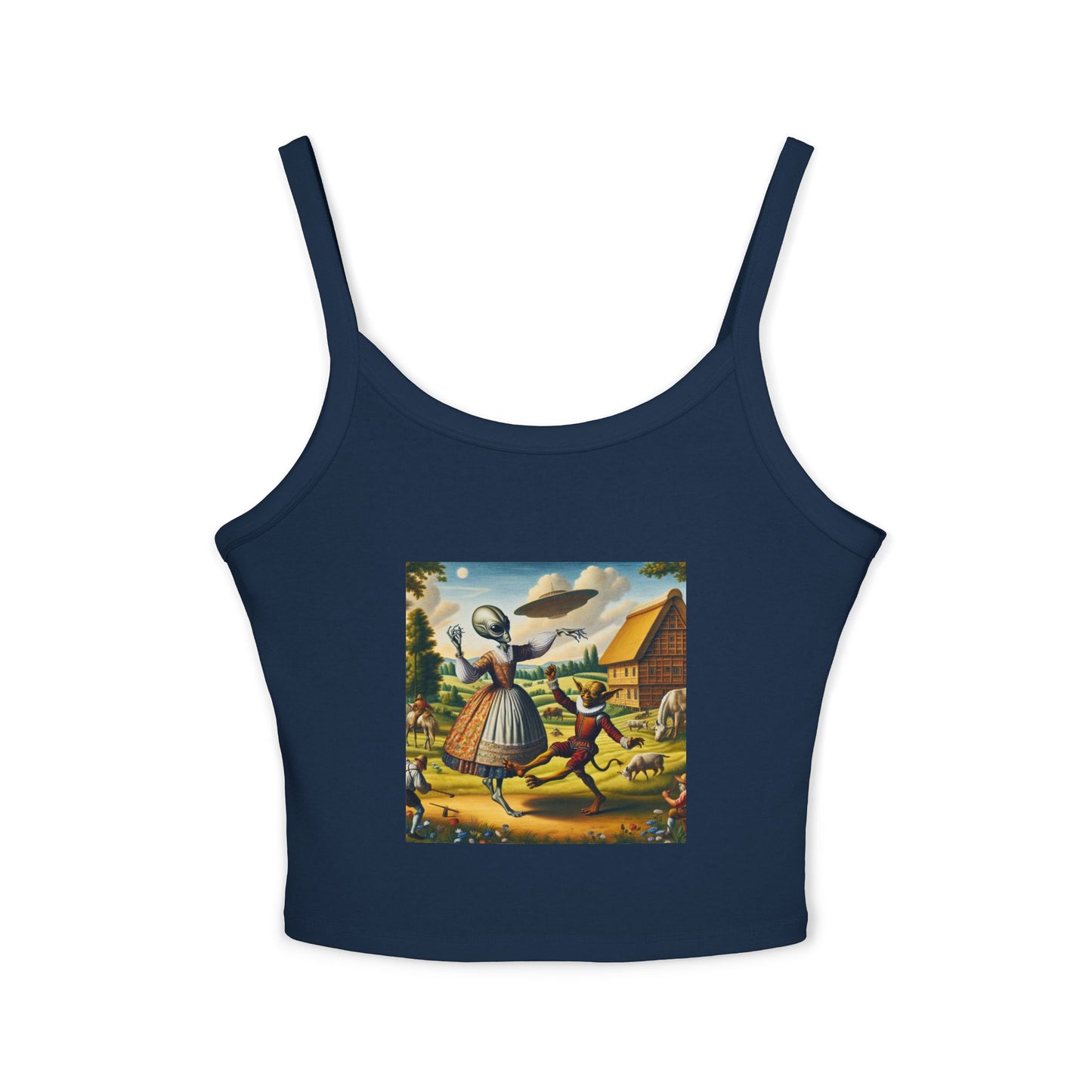 Whimsical Illustrated Tank Top, Boho Summer Shirt, Vintage Art Apparel, Gift for Art Lovers, Cute Festival Top, Unique Casual Wear