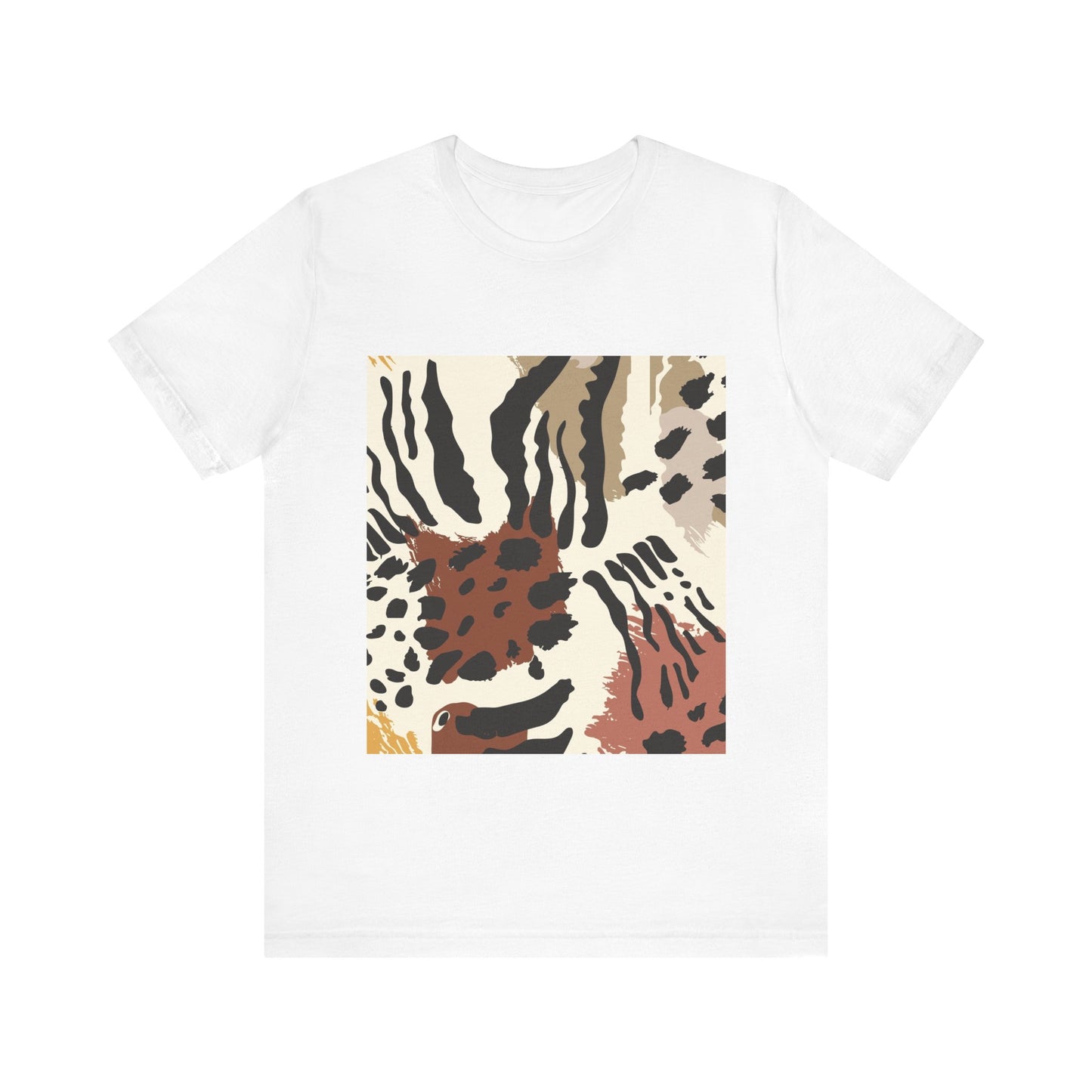 Wild Print Unisex Tee, Trendy Casual Shirt, Animal Print Tee, Everyday Wear, Birthday Gift, Summer Style
