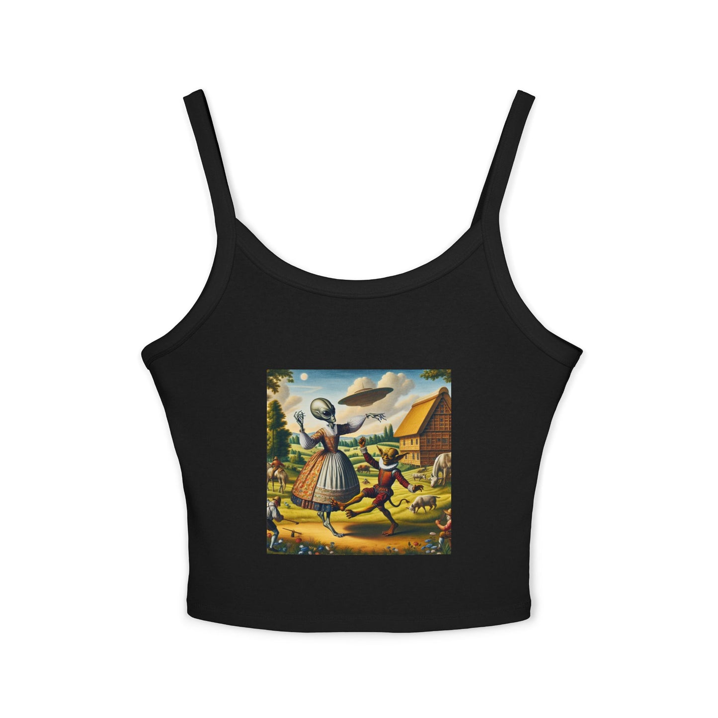 Whimsical Illustrated Tank Top, Boho Summer Shirt, Vintage Art Apparel, Gift for Art Lovers, Cute Festival Top, Unique Casual Wear