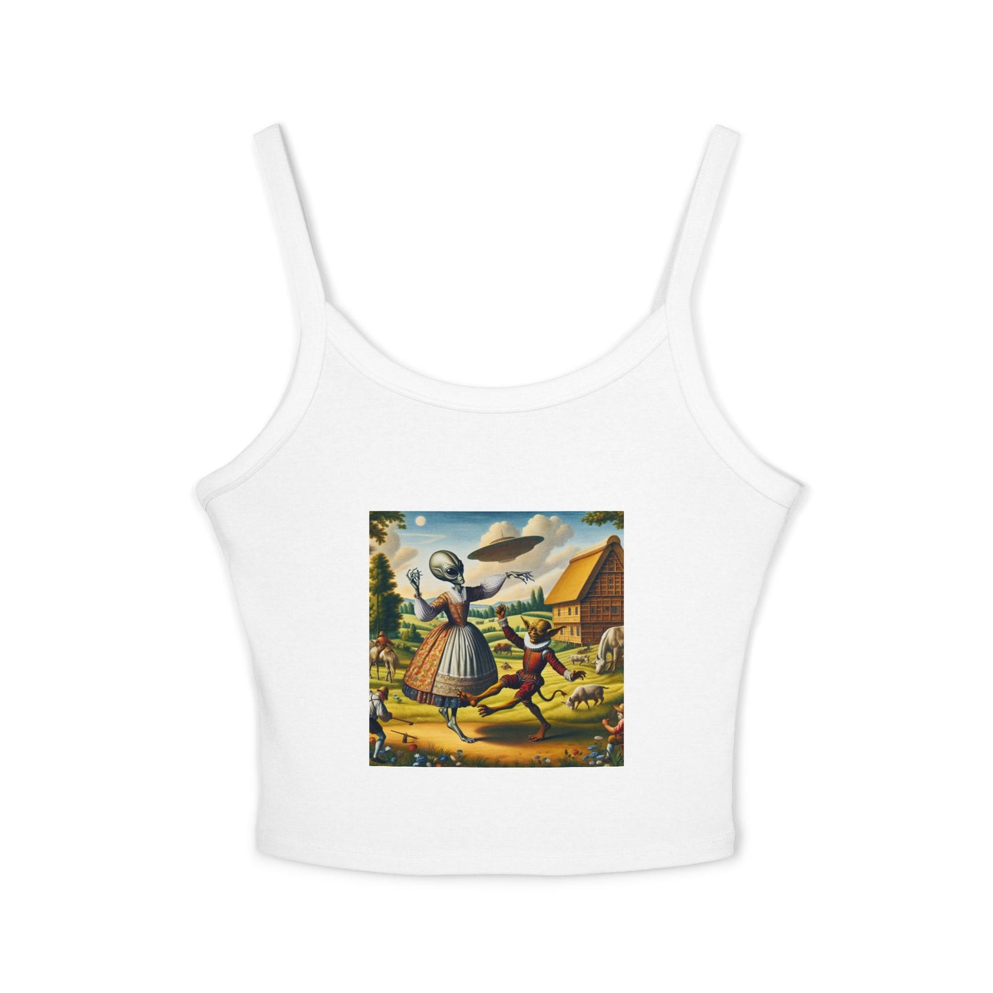 Whimsical Illustrated Tank Top, Boho Summer Shirt, Vintage Art Apparel, Gift for Art Lovers, Cute Festival Top, Unique Casual Wear