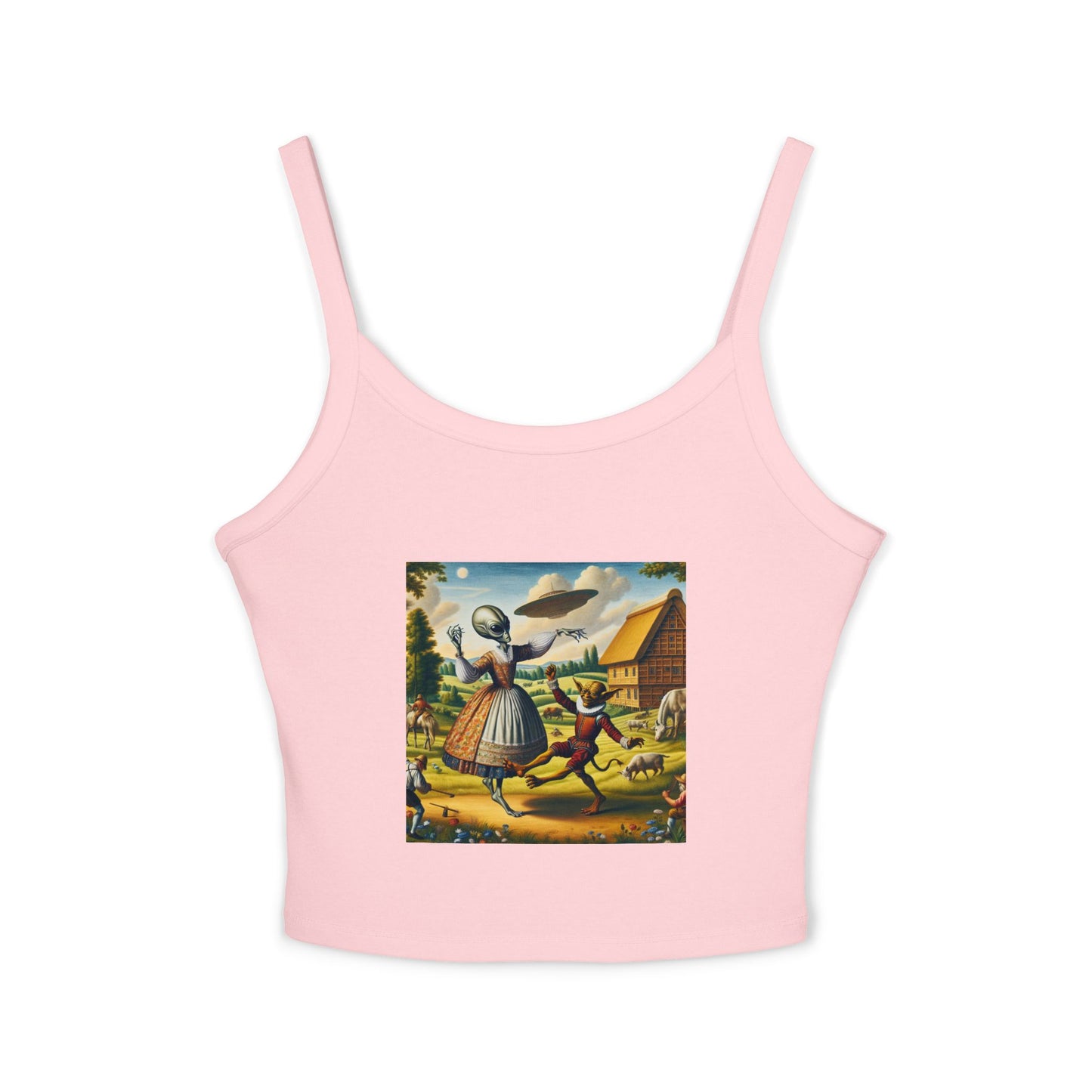 Whimsical Illustrated Tank Top, Boho Summer Shirt, Vintage Art Apparel, Gift for Art Lovers, Cute Festival Top, Unique Casual Wear