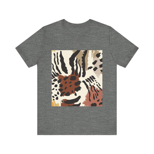 Wild Print Unisex Tee, Trendy Casual Shirt, Animal Print Tee, Everyday Wear, Birthday Gift, Summer Style