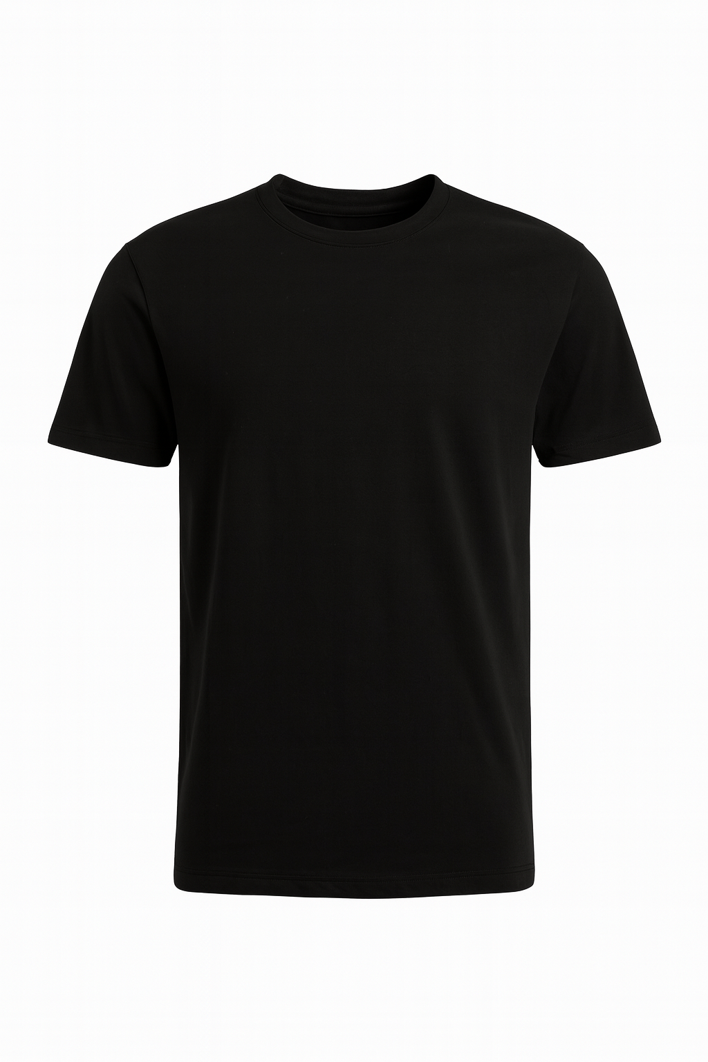 Classic Black Crewneck Fitted T-Shirt