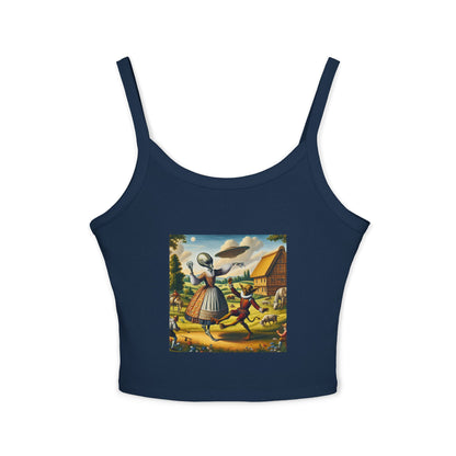 Whimsical Illustrated Tank Top, Boho Summer Shirt, Vintage Art Apparel, Gift for Art Lovers, Cute Festival Top, Unique Casual Wear