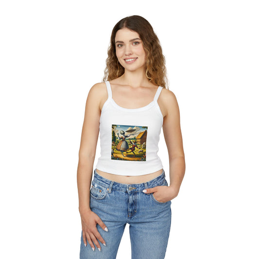 Whimsical Illustrated Tank Top, Boho Summer Shirt, Vintage Art Apparel, Gift for Art Lovers, Cute Festival Top, Unique Casual Wear