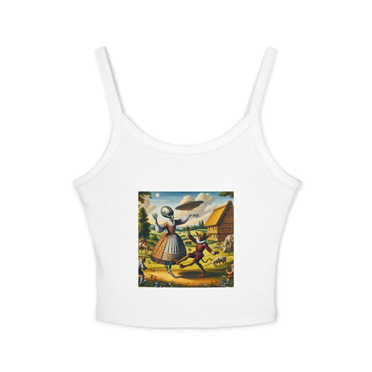 Whimsical Illustrated Tank Top, Boho Summer Shirt, Vintage Art Apparel, Gift for Art Lovers, Cute Festival Top, Unique Casual Wear