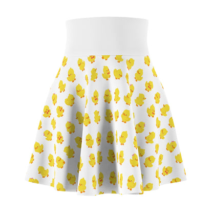 Cute Duckling Women's Skater Skirt, Fun Party Skirt, Spring Fashion, Summer Outfit, Easter Celebration, Casual Wear