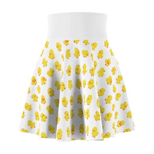 Cute Duckling Women's Skater Skirt, Fun Party Skirt, Spring Fashion, Summer Outfit, Easter Celebration, Casual Wear