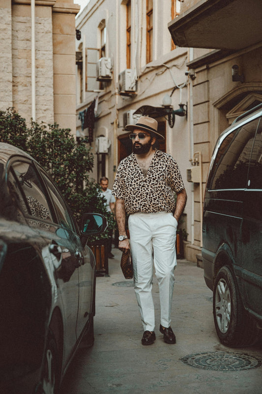 Leopard Print Short-Sleeve Shirt