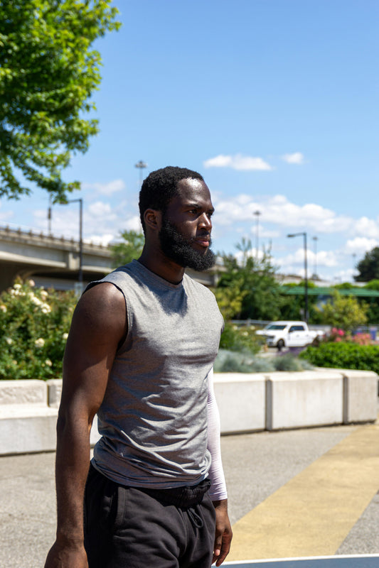 Men's Heather Gray Sleeveless Athletic Shirt